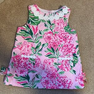 Lilly Pulitzer Pink and Green Floral Kids Dress